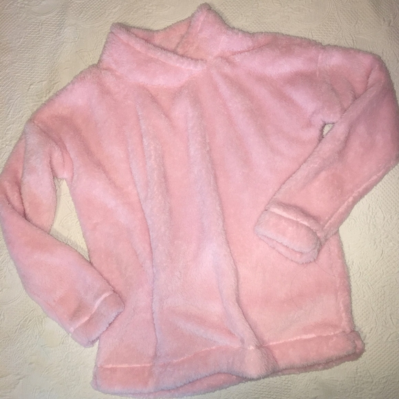 NWOT JANE AND BLEECKER SOFT PINK TEDDY BEAR SHERPA FLEECE PULLOVER MEDIU… - Picture 1 of 6